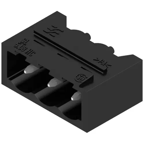 Bestpreis Stiftleiste, 3-polig, RM 5.08 mm, abgewinkelt, schwarz, 1155330000