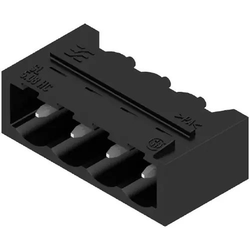 Zertifiziert Stiftleiste, 4-polig, RM 5.08 mm, abgewinkelt, schwarz, 1155340000