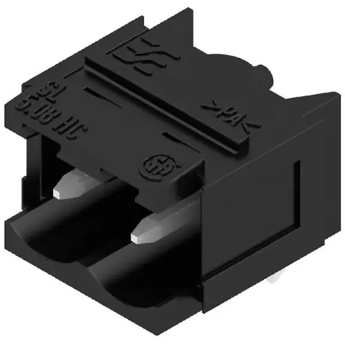 Stiftleiste, 2-polig, RM 5.08 mm, abgewinkelt, schwarz, 1155580000 Sofort Bestellen