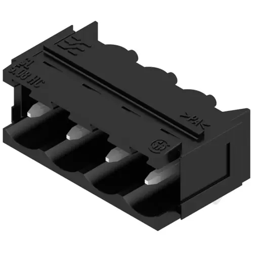 Stiftleiste, 4-polig, RM 5.08 mm, abgewinkelt, schwarz, 1155600000 Knallerangebot