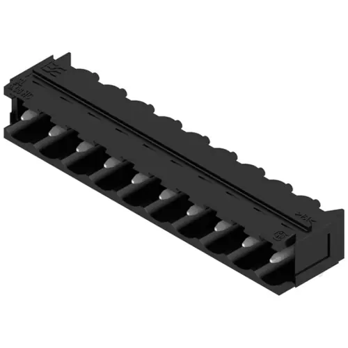 Stiftleiste, 10-polig, RM 5.08 mm, abgewinkelt, schwarz, 1155670000 Preisknaller