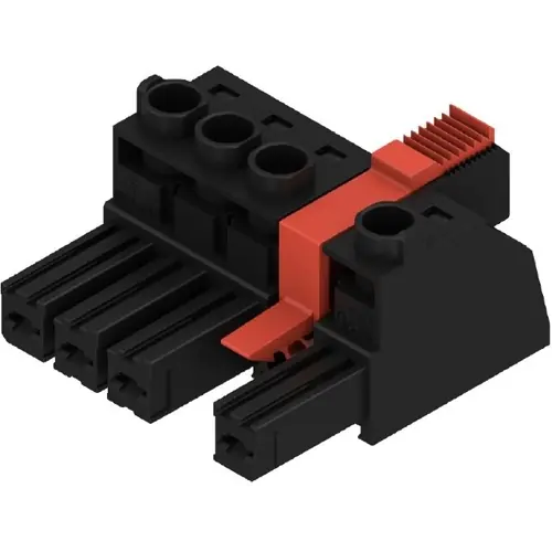 Buchsenleiste, 4-polig, RM 7.62 mm, gerade, schwarz, 1156740000 Heißes Angebot