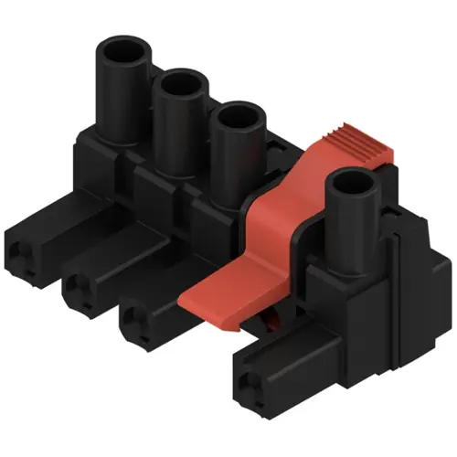 Buchsenleiste, 4-polig, RM 7.62 mm, gerade, schwarz, 1173520000 Kostenloser Rückversand