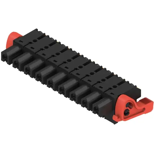 Buchsenleiste, 9-polig, RM 7.62 mm, gerade, schwarz, 1227450000 Geprüft