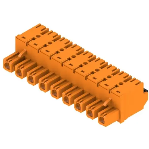 Buchsenleiste, 9-polig, RM 7.62 mm, gerade, orange, 1230220000 Rabatt
