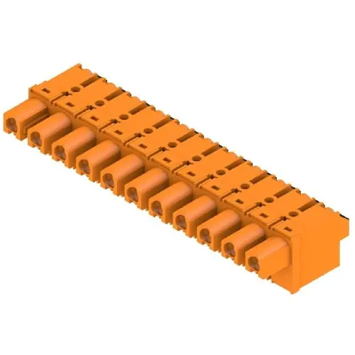 Highlight Buchsenleiste, 11-polig, RM 7.62 mm, gerade, orange, 1230240000