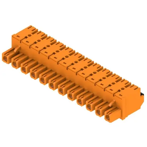 Buchsenleiste, 12-polig, RM 7.62 mm, gerade, orange, 1230250000 Neu Im Sortiment