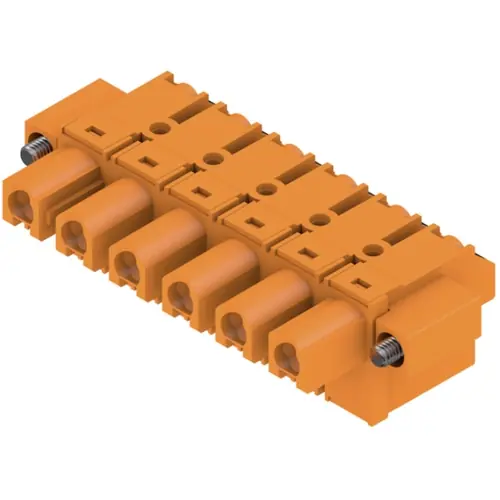 Neue Ware Buchsenleiste, 6-polig, RM 7.62 mm, gerade, orange, 1230260000