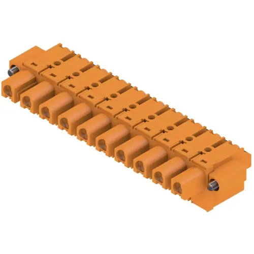 Schnäppchen Buchsenleiste, 10-polig, RM 7.62 mm, gerade, orange, 1230310000