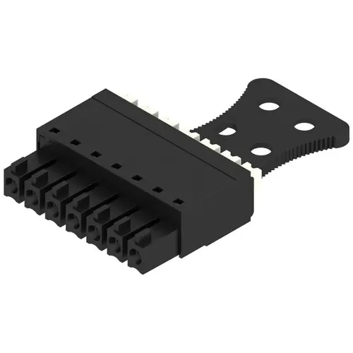 Schneller Versand Buchsenleiste, 7-polig, RM 3.81 mm, gerade, schwarz, 1231710000