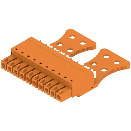 Buchsenleiste, 10-polig, RM 3.81 mm, gerade, orange, 1235840000 Finale Aktion