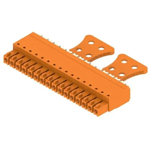 Neu Buchsenleiste, 16-polig, RM 3.81 mm, gerade, orange, 1235920000