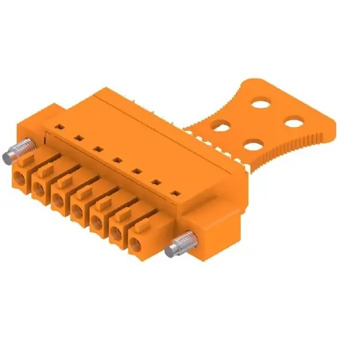 Buchsenleiste, 7-polig, RM 3.81 mm, gerade, orange, 1235990000 Versand Am Gleichen Tag