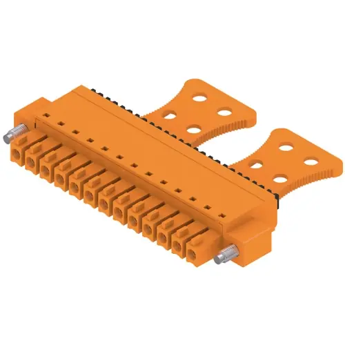 Echt Buchsenleiste, 13-polig, RM 3.81 mm, gerade, orange, 1236050000