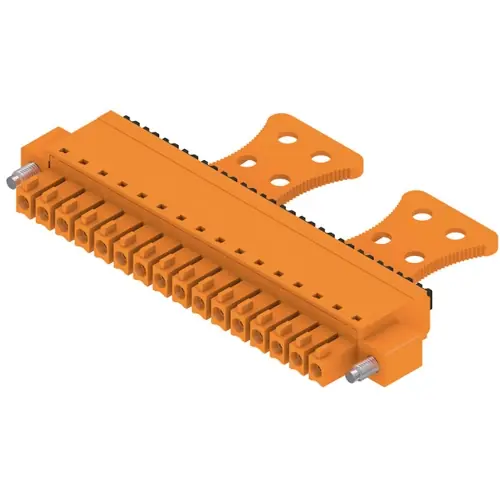 Solange Der Vorrat Reicht Buchsenleiste, 16-polig, RM 3.81 mm, gerade, orange, 1236090000