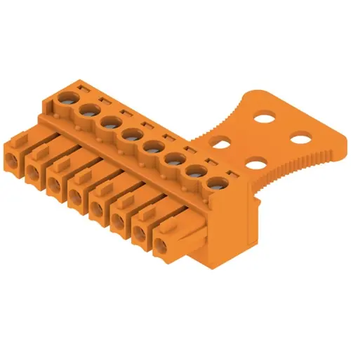 Buchsenleiste, 8-polig, RM 3.81 mm, gerade, orange, 1236300000 Kostenloser Versand