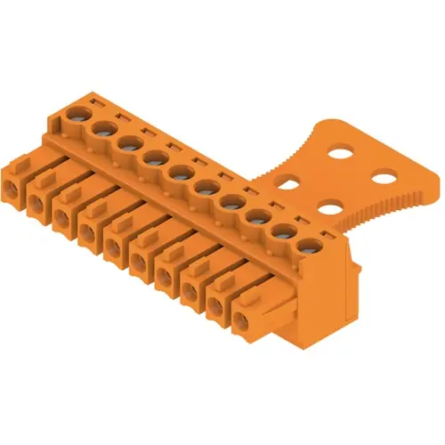 Buchsenleiste, 10-polig, RM 3.81 mm, gerade, orange, 1236330000 Zertifiziert