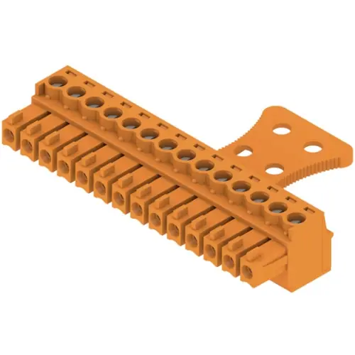 Preiswert Buchsenleiste, 14-polig, RM 3.81 mm, gerade, orange, 1236390000