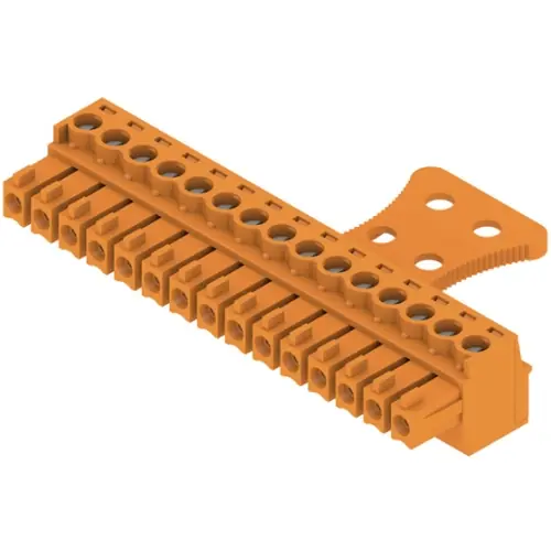 Saisonangebot Buchsenleiste, 15-polig, RM 3.81 mm, gerade, orange, 1236400000