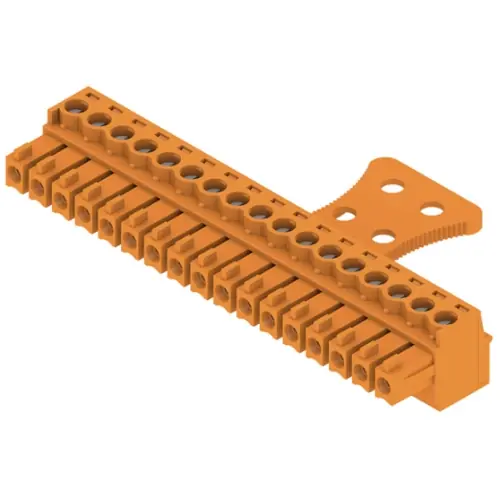 Kostenfreie Lieferung Buchsenleiste, 17-polig, RM 3.81 mm, gerade, orange, 1236420000