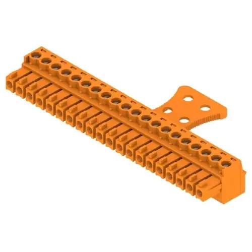 Buchsenleiste, 20-polig, RM 3.81 mm, gerade, orange, 1236470000 Neu Im Sortiment