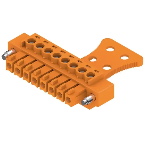 Neu Im Sortiment Buchsenleiste, 8-polig, RM 3.81 mm, gerade, orange, 1236590000