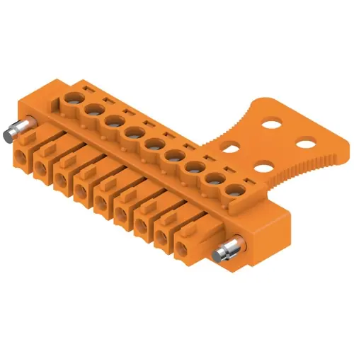 Buchsenleiste, 9-polig, RM 3.81 mm, gerade, orange, 1236600000 Highlight