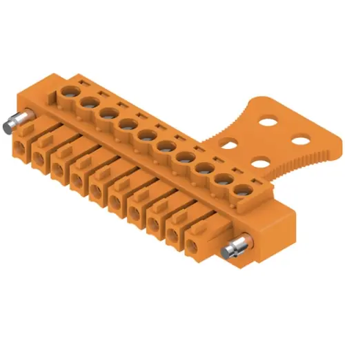 Wochenendangebot Buchsenleiste, 10-polig, RM 3.81 mm, gerade, orange, 1236610000