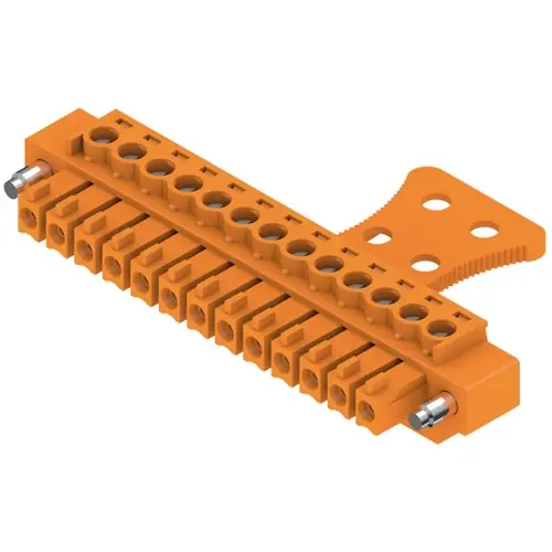 Buchsenleiste, 13-polig, RM 3.81 mm, gerade, orange, 1236640000 Geprüft