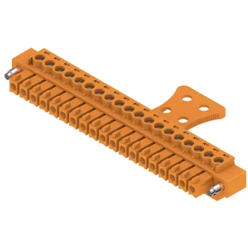 Buchsenleiste, 19-polig, RM 3.81 mm, gerade, orange, 1236730000 Sofort Bestellen