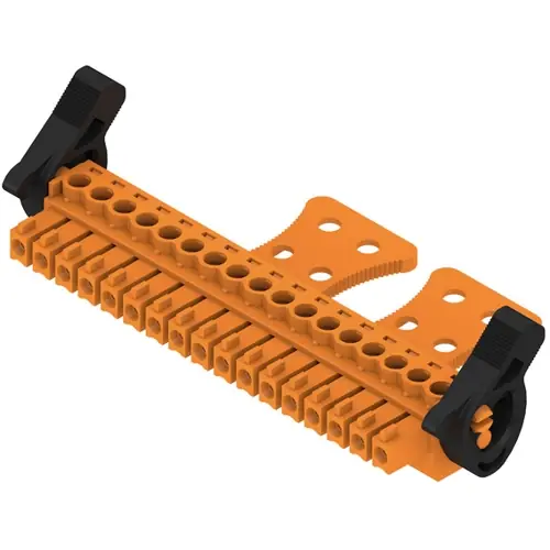 Buchsenleiste, 17-polig, RM 3.81 mm, gerade, orange, 1236920000 Günstig