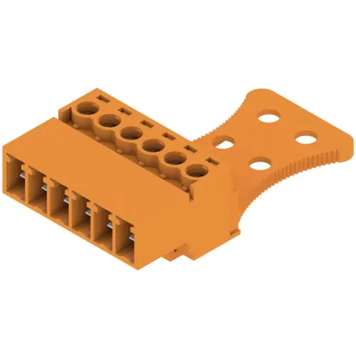 Stiftleiste, 6-polig, RM 3.81 mm, gerade, orange, 1237020000 Echt