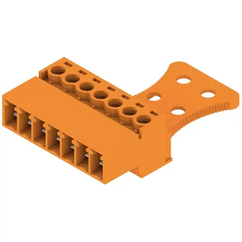 Garantierte Lieferung Stiftleiste, 7-polig, RM 3.81 mm, gerade, orange, 1237030000