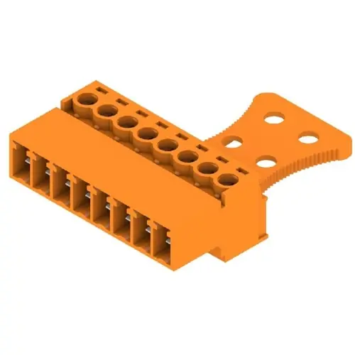 Stiftleiste, 8-polig, RM 3.81 mm, gerade, orange, 1237040000 Markenprodukt
