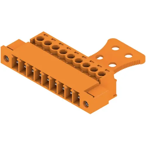 Sichere Zahlung Stiftleiste, 9-polig, RM 3.81 mm, gerade, orange, 1237190000