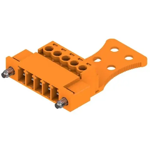 Stiftleiste, 5-polig, RM 3.81 mm, gerade, orange, 1237560000 Echt