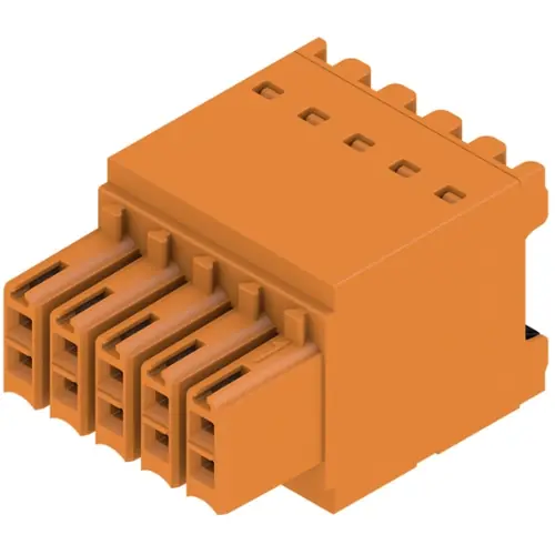 Buchsenleiste, 10-polig, RM 3.5 mm, gerade, orange, 1277310000 Preisreduziert