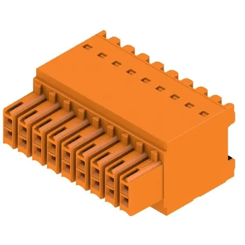Neu Im Sortiment Buchsenleiste, 18-polig, RM 3.5 mm, gerade, orange, 1277350000