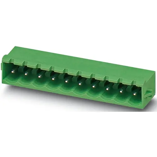 Schneller Versand Stiftleiste, 10-polig, RM 5.08 mm, abgewinkelt, grün, 1926099