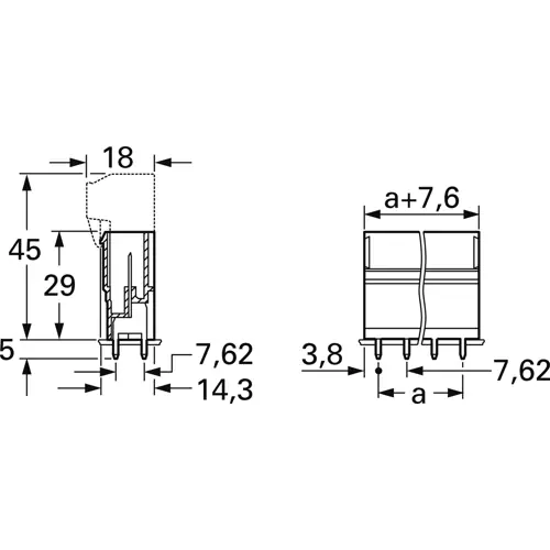 Stiftleiste, 8-polig, RM 7.62 mm, gerade, grün, 1804742 Billig