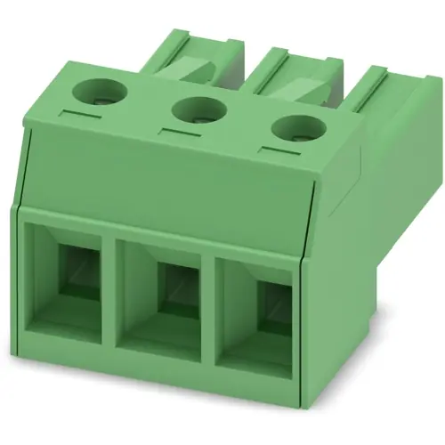 Buchsenleiste, 3-polig, RM 7.62 mm, abgewinkelt, grün, 1804917 Markenware