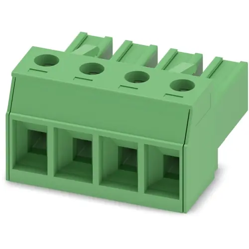 Buchsenleiste, 4-polig, RM 7.62 mm, abgewinkelt, grün, 1804920 Markenware