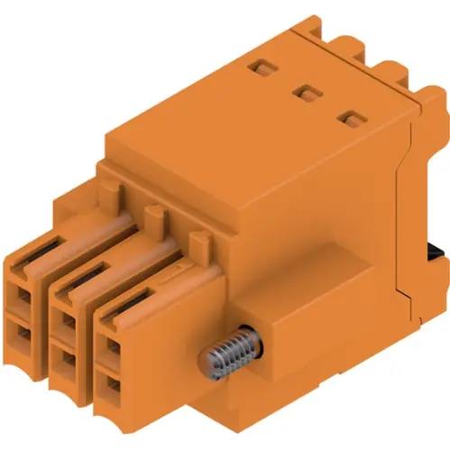 Kracherpreis Buchsenleiste, 6-polig, RM 3.5 mm, gerade, orange, 1277670000