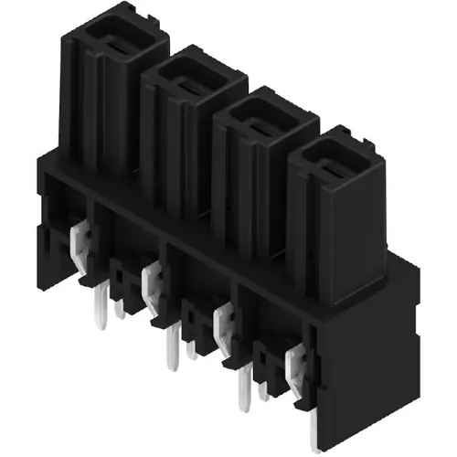 Wochenendangebot Buchsenleiste, 4-polig, RM 10.16 mm, gerade, schwarz, 1289010000