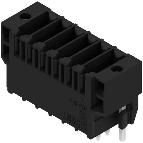 Stiftleiste, 6-polig, RM 3.5 mm, gerade, schwarz, 1290230000 Neu