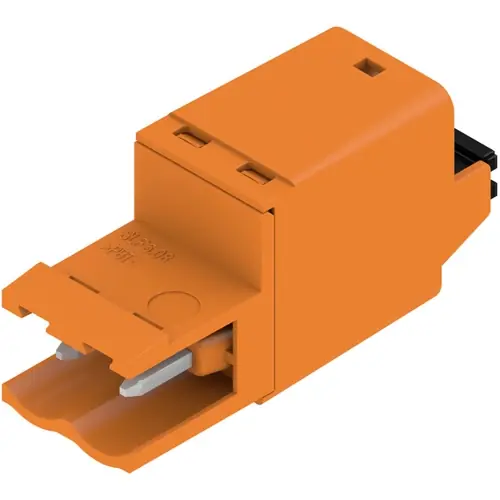 Kostenloser Rückversand Stiftleiste, 2-polig, RM 5.08 mm, gerade, orange, 1335330000