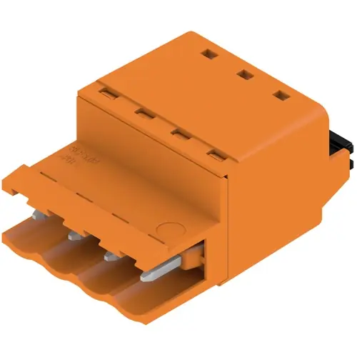 Begrenztes Angebot Stiftleiste, 4-polig, RM 5.08 mm, gerade, orange, 1335350000