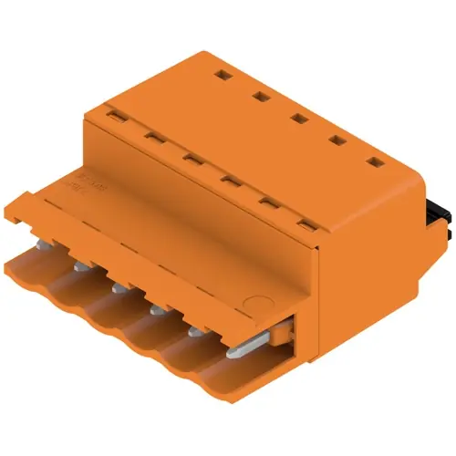 Rabatt Stiftleiste, 6-polig, RM 5.08 mm, gerade, orange, 1335370000