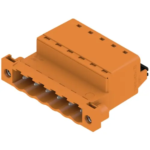 Geprüft Stiftleiste, 6-polig, RM 5.08 mm, gerade, orange, 1335680000