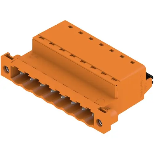 Stiftleiste, 8-polig, RM 5.08 mm, gerade, orange, 1335720000 Neu
